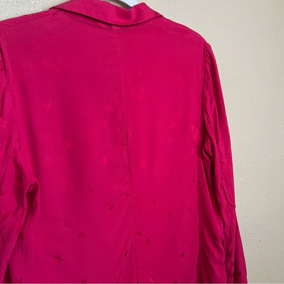 Equipment x Tabitha Simmons Hampton Pink Star Print Blazer Jacket 4 - Picture 6 of 7